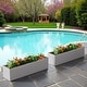 preview thumbnail 28 of 49, Dovelina Modern Metal Rectangular Planter- Elevate Your Space, Indoors & Outdoors