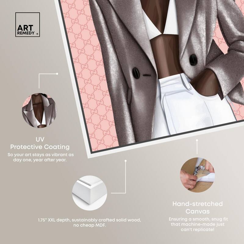 Cool Luxury Woman Canvas by Art Remedy