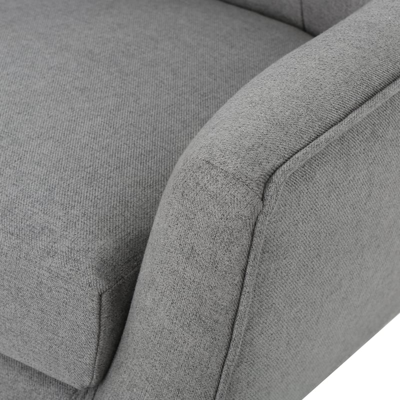 Roomfitters Mid-Century Modern Accent Chair with Tufted Back and Wood Legs, Upholstered Lounge Chair