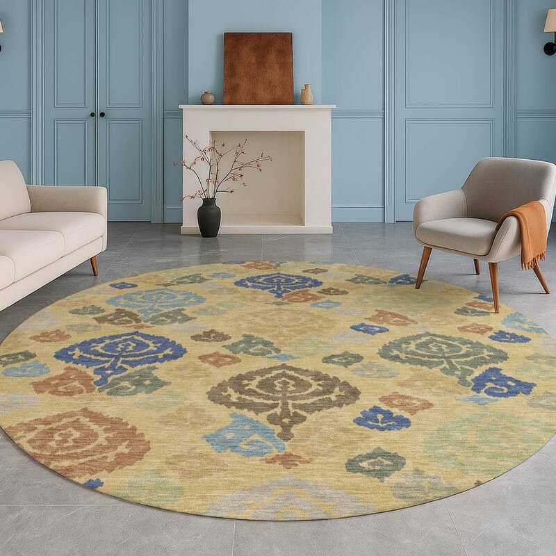 Machine Washable Indoor/ Outdoor Casual Zona Chantille Rug