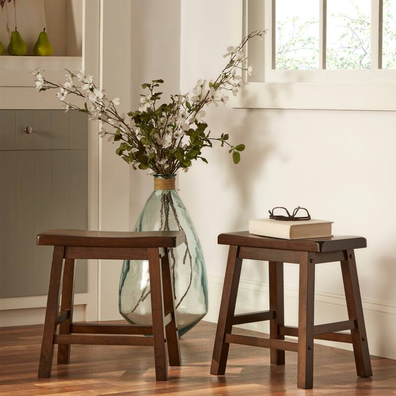 Salvador 18-in. Backless Saddle-seat Stools (Set of 2) by iNSPIRE Q Bold - Stool
