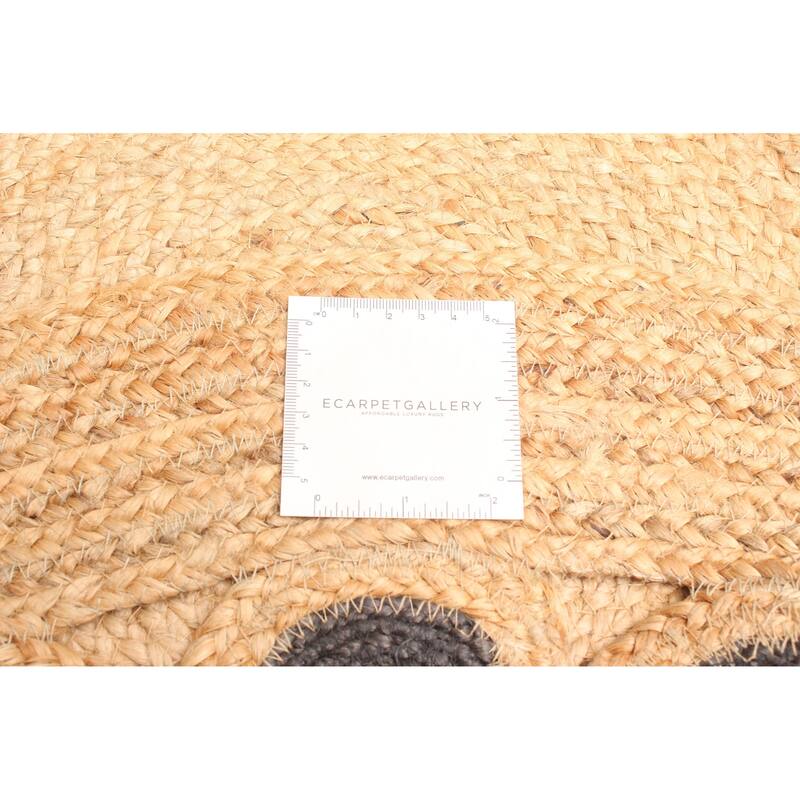 ECARPETGALLERY Braided Weave Palas Denizli Tan Jute Rug - 3'0 x 3'0