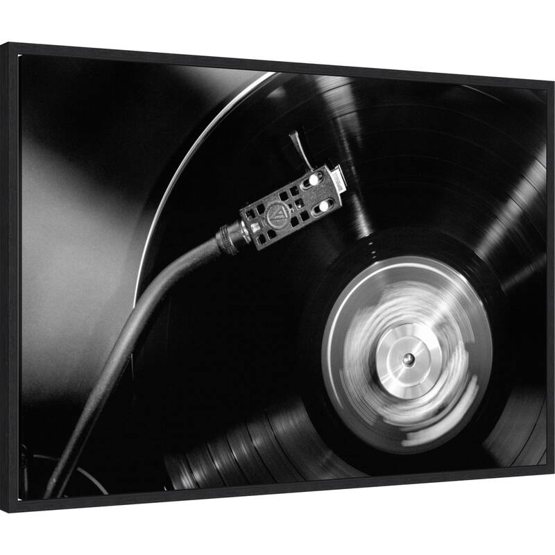 Vinyl No. 2 by Pictufy Studio III (33 x 23 in.), Framed Canvas Wall Art Print