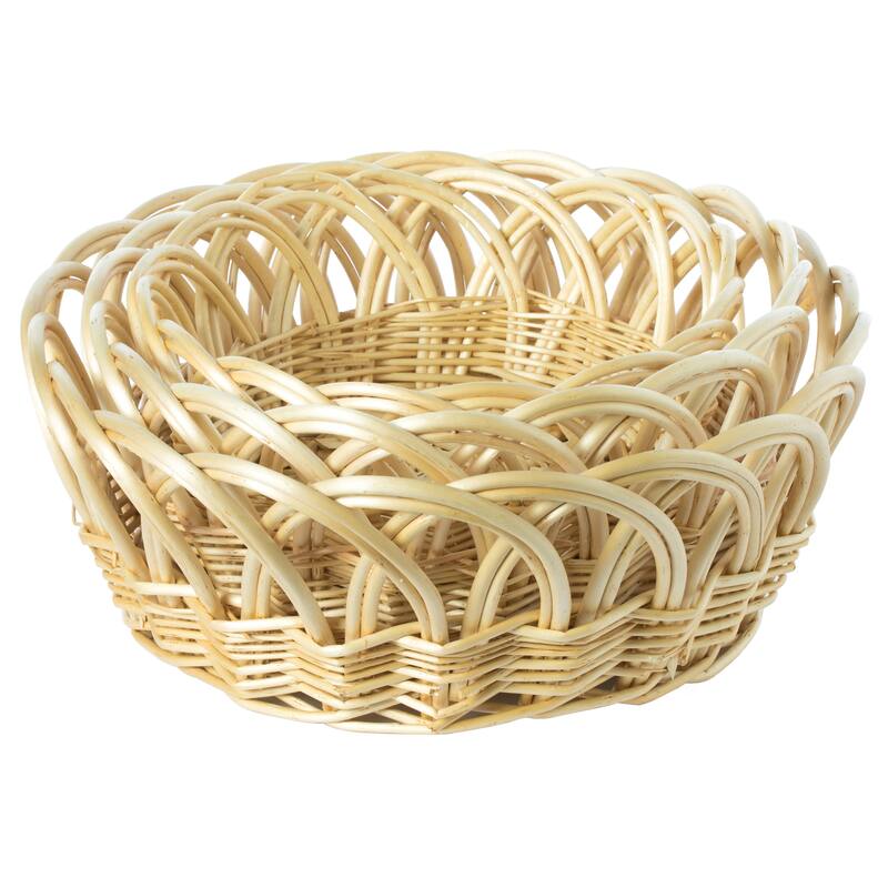 Decorative Round Fruit Bowl Bread Basket Serving Tray