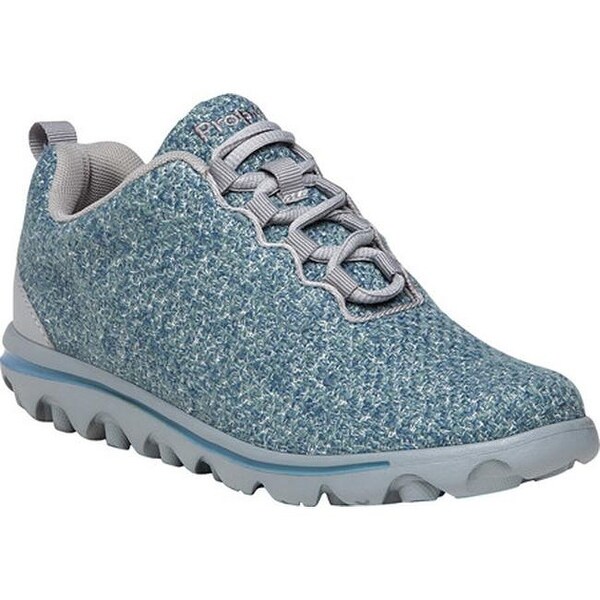 Shop Propet Women's TravelActiv Woven Sneaker Denim/Grey Mesh