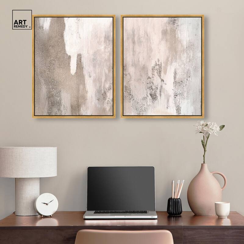 Striated Texture II Canvas Set of 2 by Art Remedy