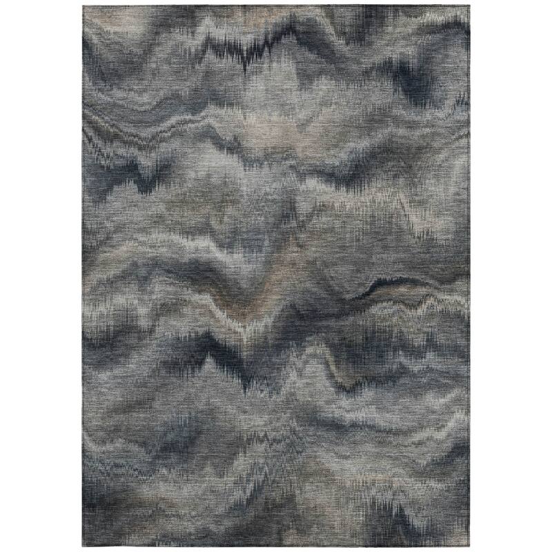 HomeRoots Abstract Transitional Rectangle Outdoor Rug