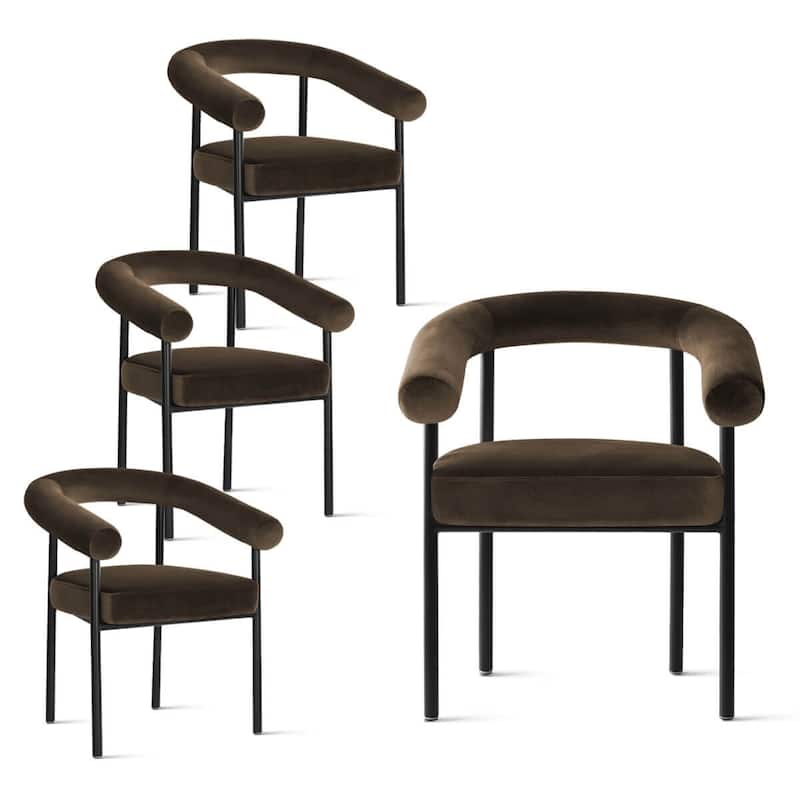 High-back upholstered Chairs (Set of 4)