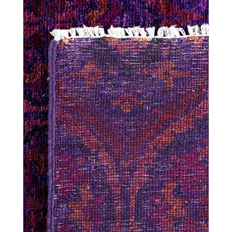 Overdyed, One-of-a-Kind Hand-Knotted Area Rug - Purple - 3' 10" x 5' 10"