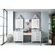 preview thumbnail 2 of 11, James Martin Vanities Copper Cove Encore 86" Double Vanity Set with Makeup Table, Bright White