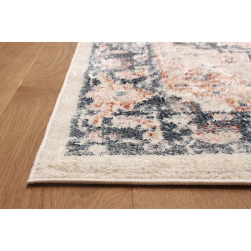ECARPETGALLERY Machine Woven Heriza Ivory Area Rug