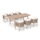 preview thumbnail 13 of 11, Outdoor Dining Set 7-Piece Acacia Wood Rope-Woven Arm Chairs with Extendable Dining Table
