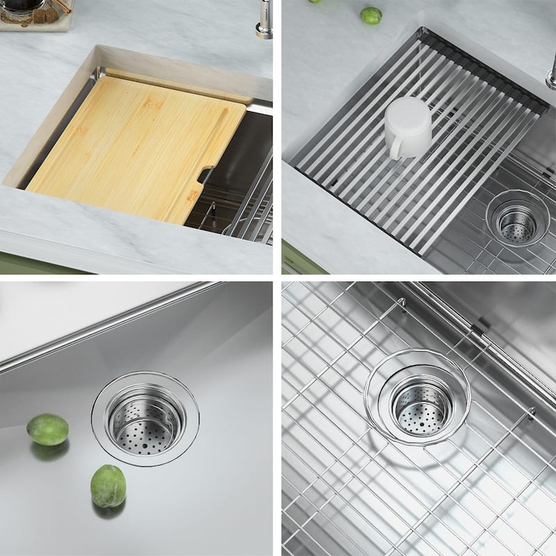 14 x 19 Inch Workstation Undermount Single Bowl Kitchen sink