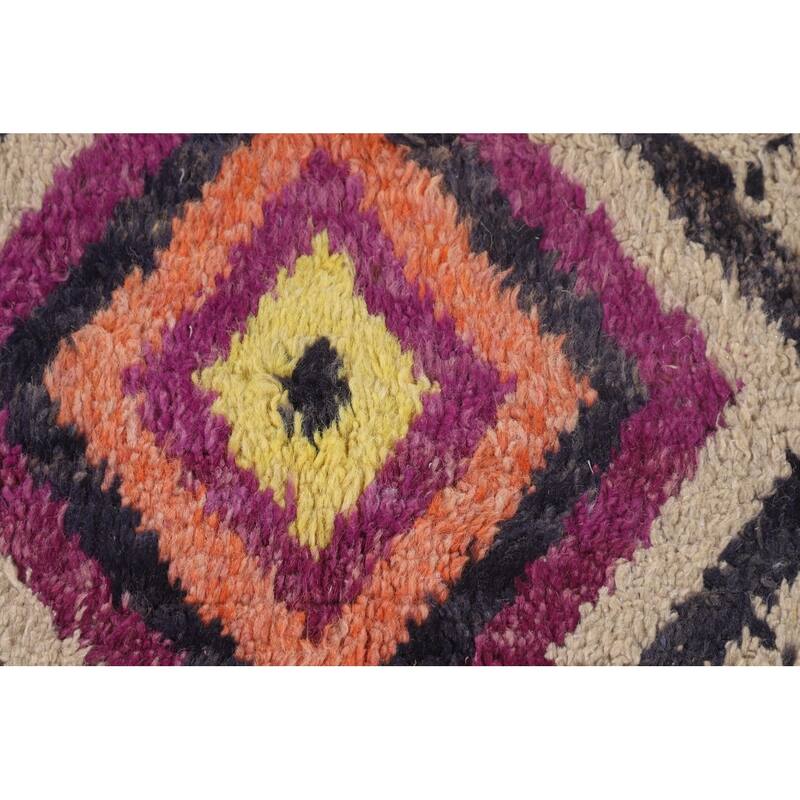 Tribal Moroccan Oriental Area Rug Handmade Wool Carpet - 9'0" x 12'4"