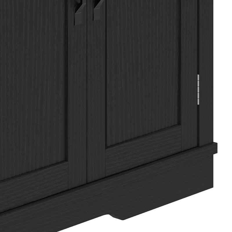 Moasis 50 Inch Drop Leaf Rolling Kitchen Island With Trash Can Storage Cabinet And Drawer