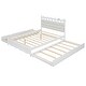 preview thumbnail 37 of 46, Queen Storage Platform Bed with Twin-XL Trundle & USB Ports