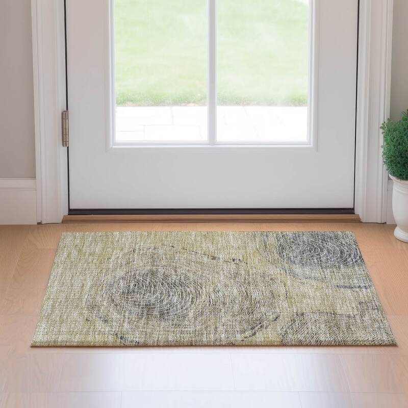 Premium Washable Super Soft Modern Woodgrain Mayfield Rug - Beige - 1' 8" x 2' 6"