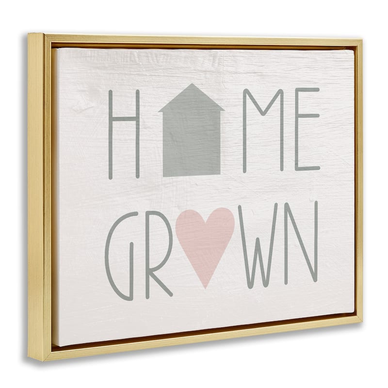 Stupell Home Grown Country Words Framed Floater Canvas Wall Art Design By Lil' Rue