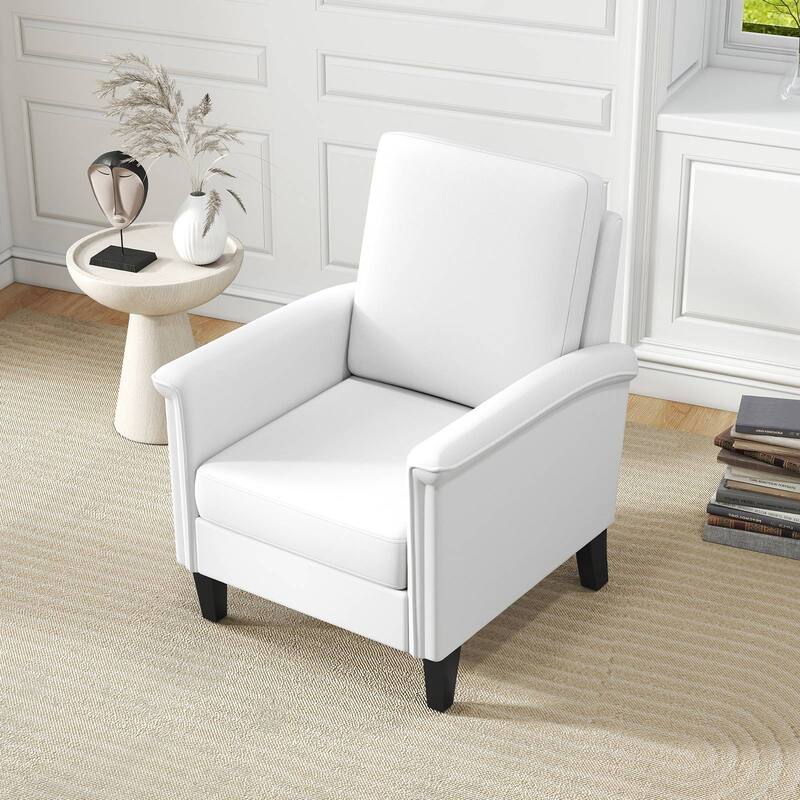 Linen Upholstered Sofa Chair with Foam Cushion and Rubber Wood Frame - 32" x 30" x 36" (L x W x H)