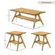 preview thumbnail 13 of 38, Roundhill Furniture Arona Mid-Century Modern Wood 3-Piece Coffee Table Set