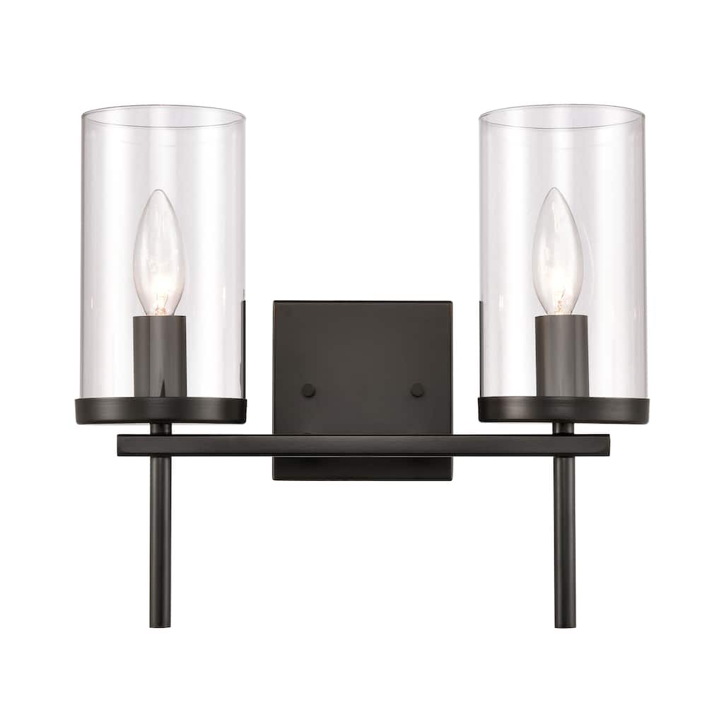 Oakland 13.5-inch Wide 2-Light Vanity Light in Black