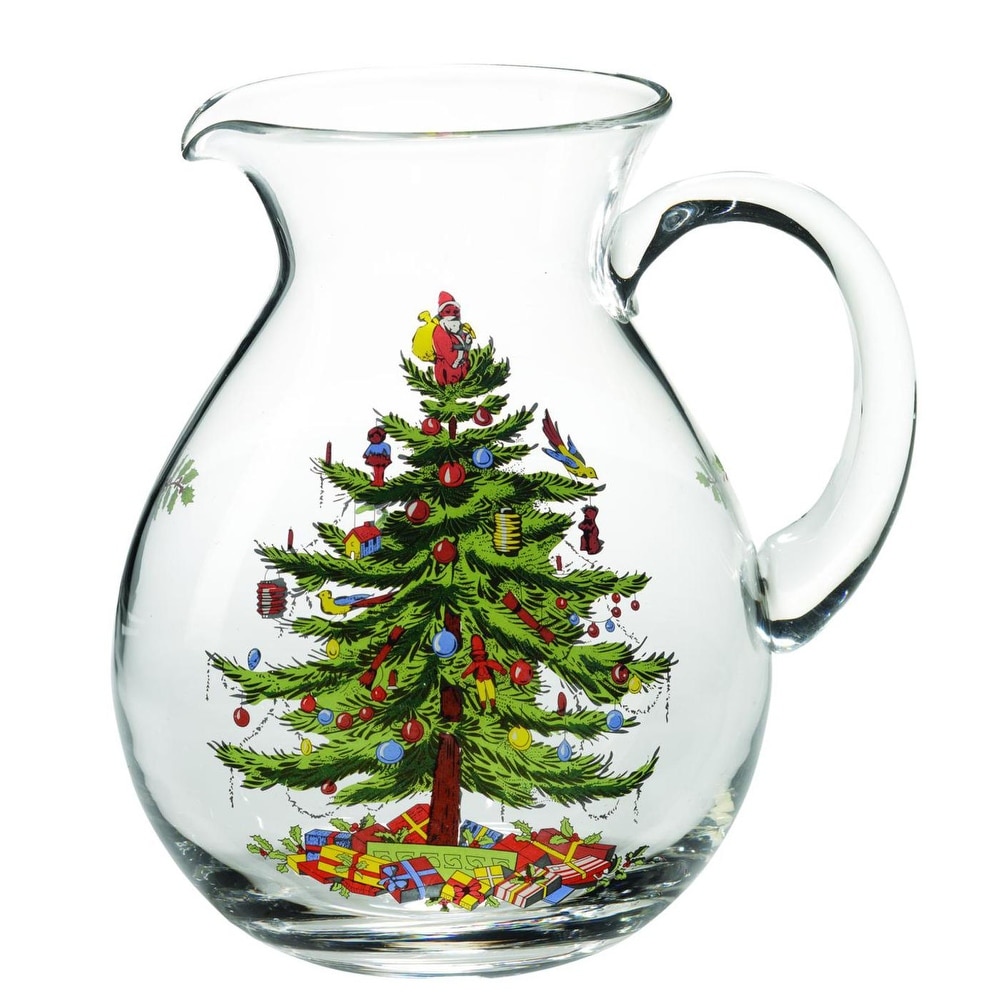 LARGE Vintage Glass 2 Gallon Christmas Tree Beverage Dispenser With Lid,  Christmas Decor, Christmas Party, Christmas Barware 