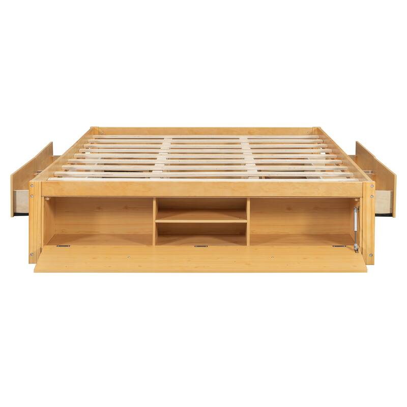 Queen Platform Bed Frame with Underbed Storage by Harper&Bright Designs