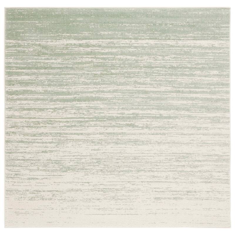 SAFAVIEH Adirondack Mieko Modern Ombre Distressed Area Rug - 4' Square - Sage/Ivory