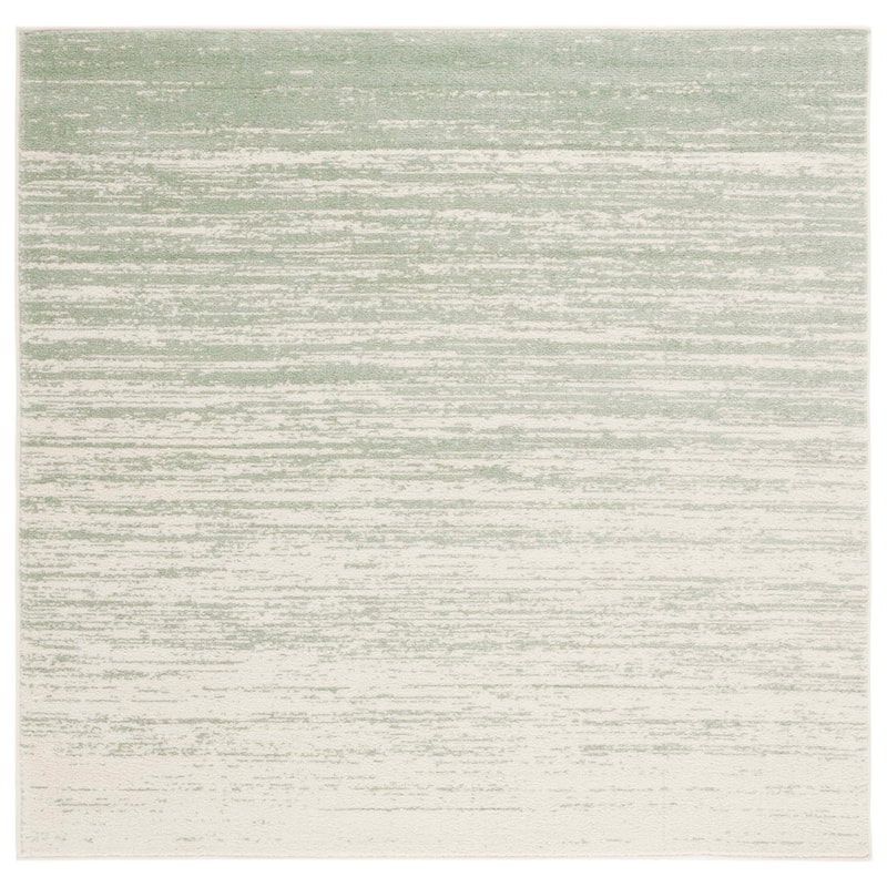 SAFAVIEH Adirondack Vera Modern Ombre Distressed Area Rug - 4' Square - Sage/Ivory - Square