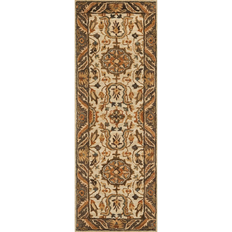 Alexander Home Madaline Hand-Hooked Botanical 100% Wool Area Rug