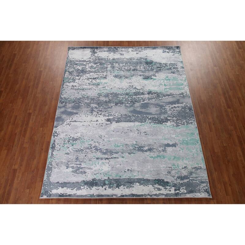 Abstract Contemporary Rug Washable Machine-Made Printed Oriental Chinese Carpet