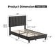 preview thumbnail 12 of 14, Grey Velvet Upholstered Platform Bed Frame with Wooden Slats