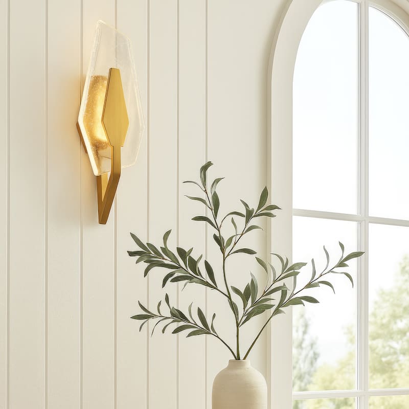 Varaluz Down the Wrong Path 1-Light Wall Sconce - Brass Kisser
