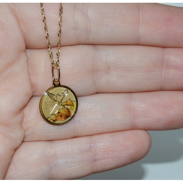 14k baptism necklace