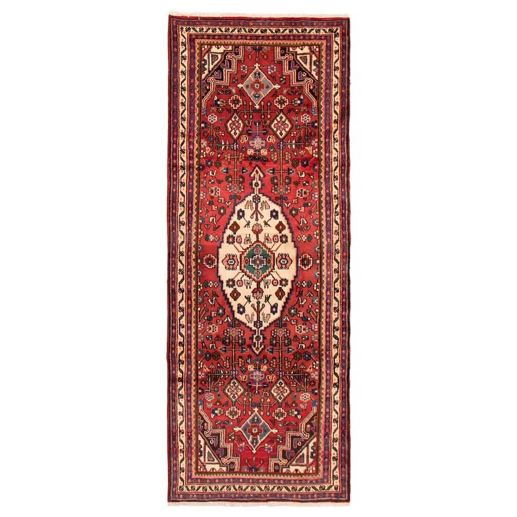 ECARPETGALLERY Hand-knotted Anadol Red Wool Rug - 3'6 x 9'5