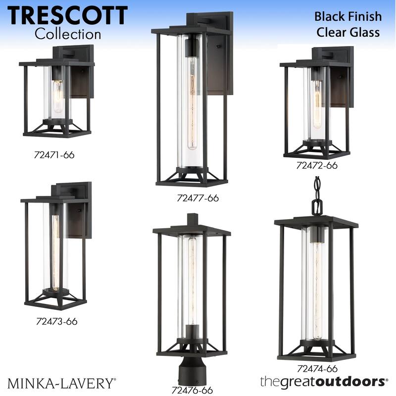 The Great Outdoors Trescott Single Light 7" Wide Outdoor Single Mini
