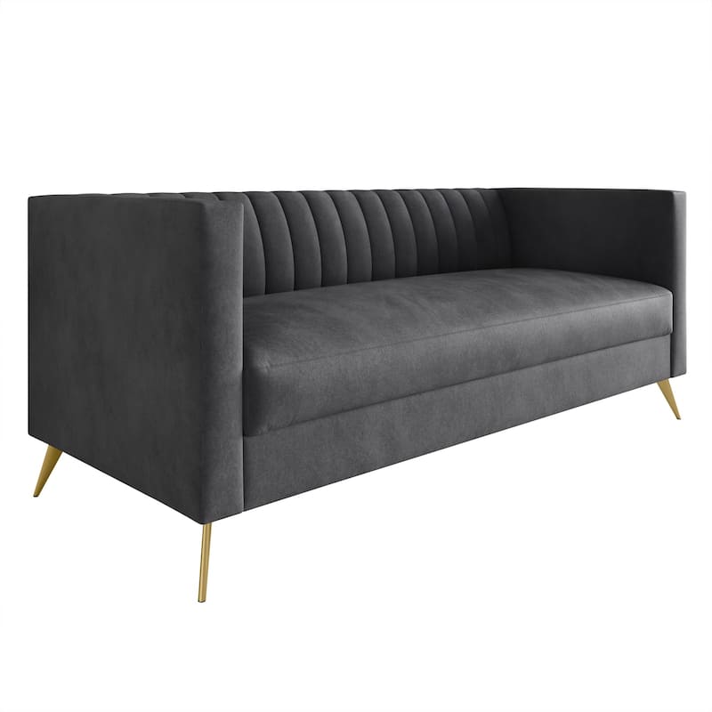 Clayfell Weiss Velvet Square Arm Chair/ Loveseat/ Sofa