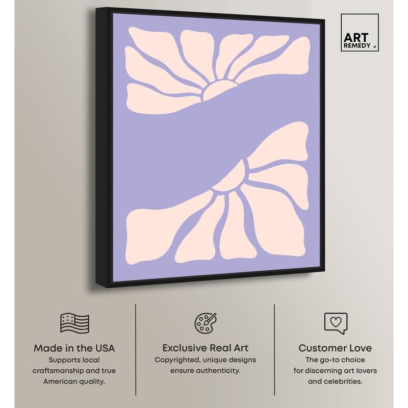 Split in two Flower Canvas by Art Remedy