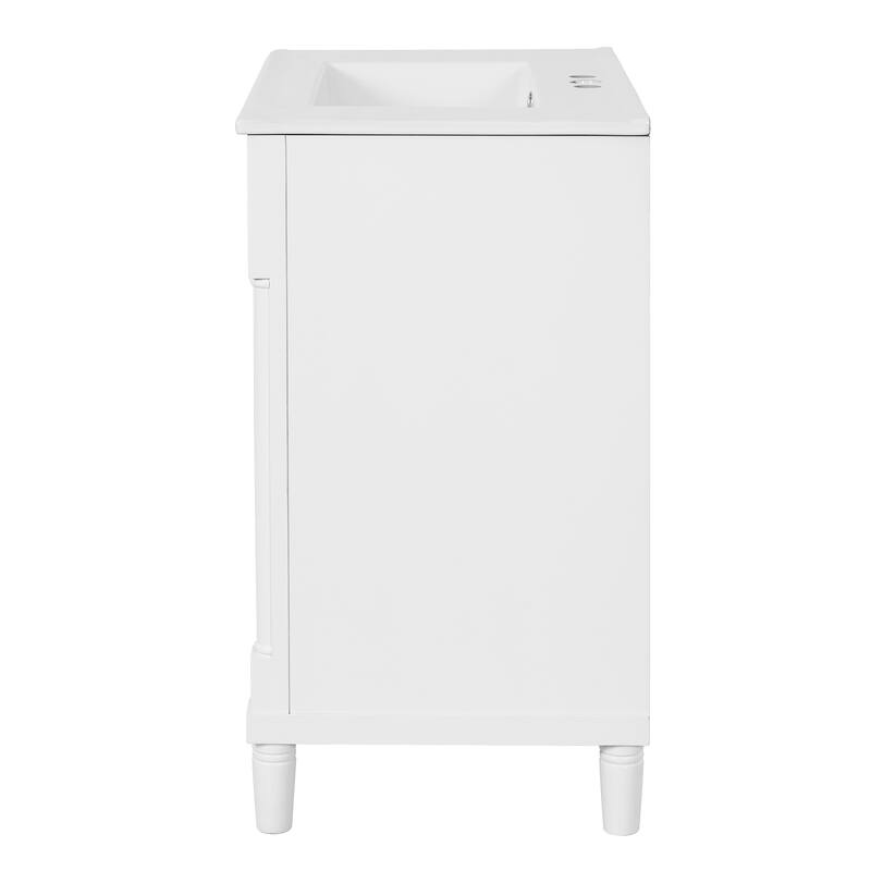 Bathroom Vanity with Sink, Freestanding Bathroom Cabinet, Storage Cabinet with 2 Drawers & Soft-Closing Door & Ajustable Shelf