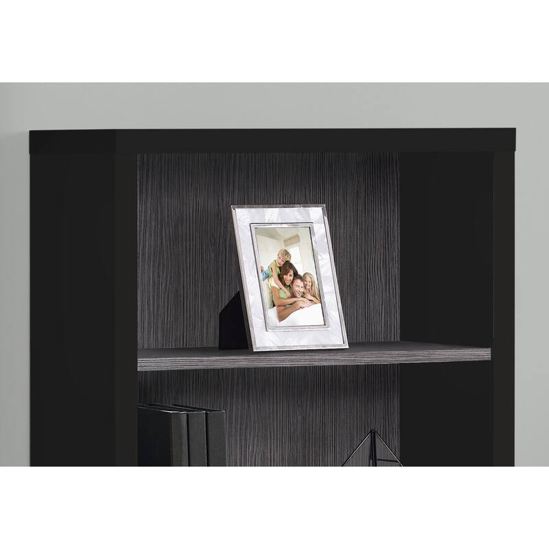 White Wood Adjustable Four Tier Bookcase