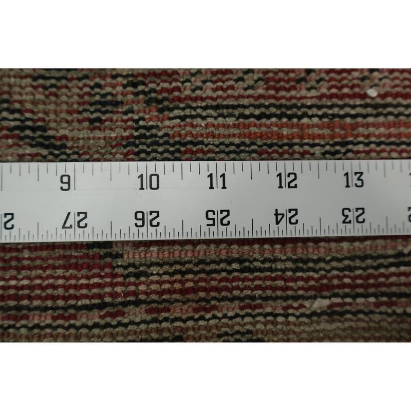 Hand Knotted Oriental 100% Wool Carpet Traditional Tribal Red Hamedan Runner Rug - 12' 5'' X 3' 6''