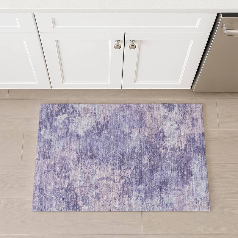 Machine Washable Indoor/ Outdoor Chic Modern Chantille Rug