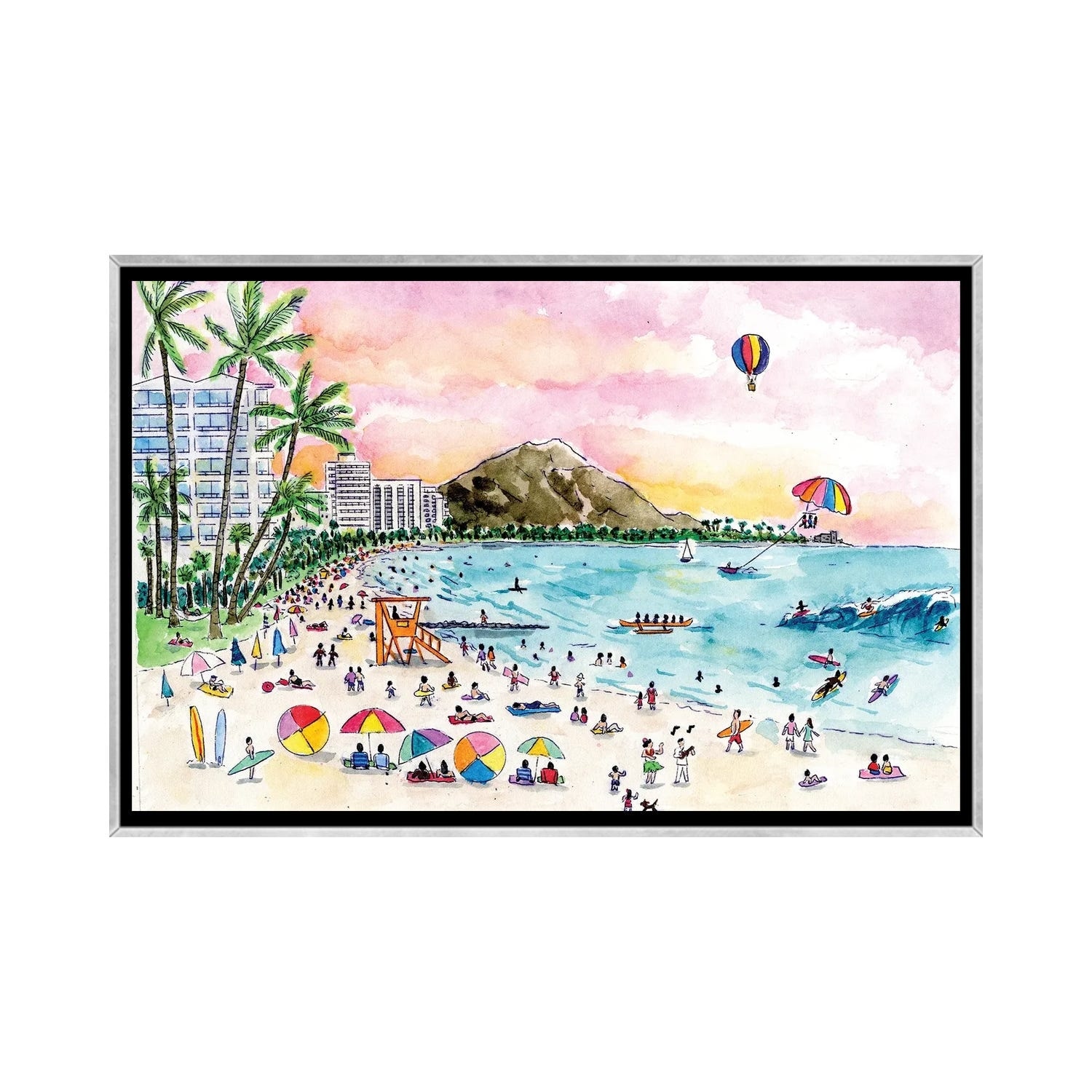 iCanvas "Hawaii" by Michael Storrings Framed