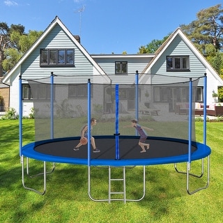 14 Foot Trampoline with Safety Net Heavy Duty Jumping Mat and Ladder for Kids and Adults