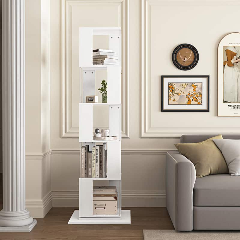 Floor Rack Simple Bookcase with Acrylic plate Student Multi-Function Creative Bookshelf for Living Room