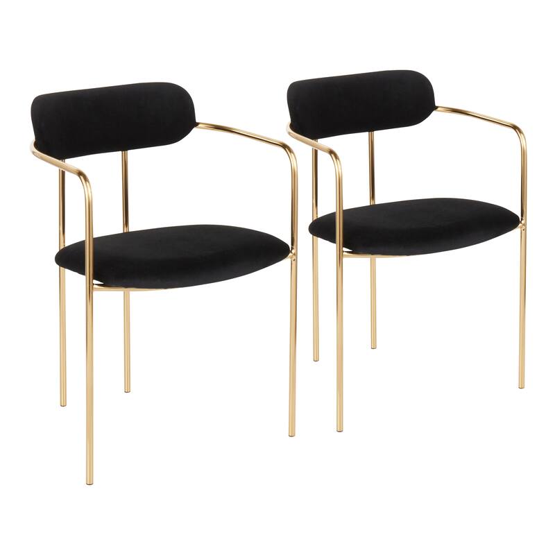 Silver Orchid Gregor Glam Velvet Chair (Set of 2)