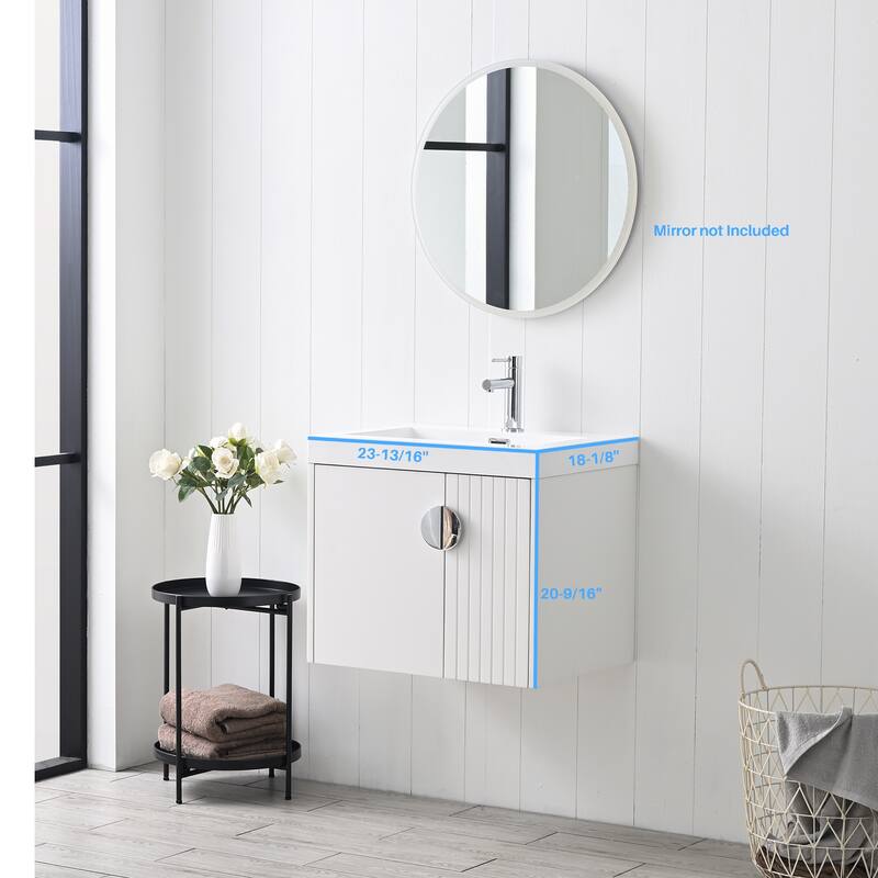 Floating Bathroom Vanity with Sink, Wood Bathroom Vanity Cabinet
