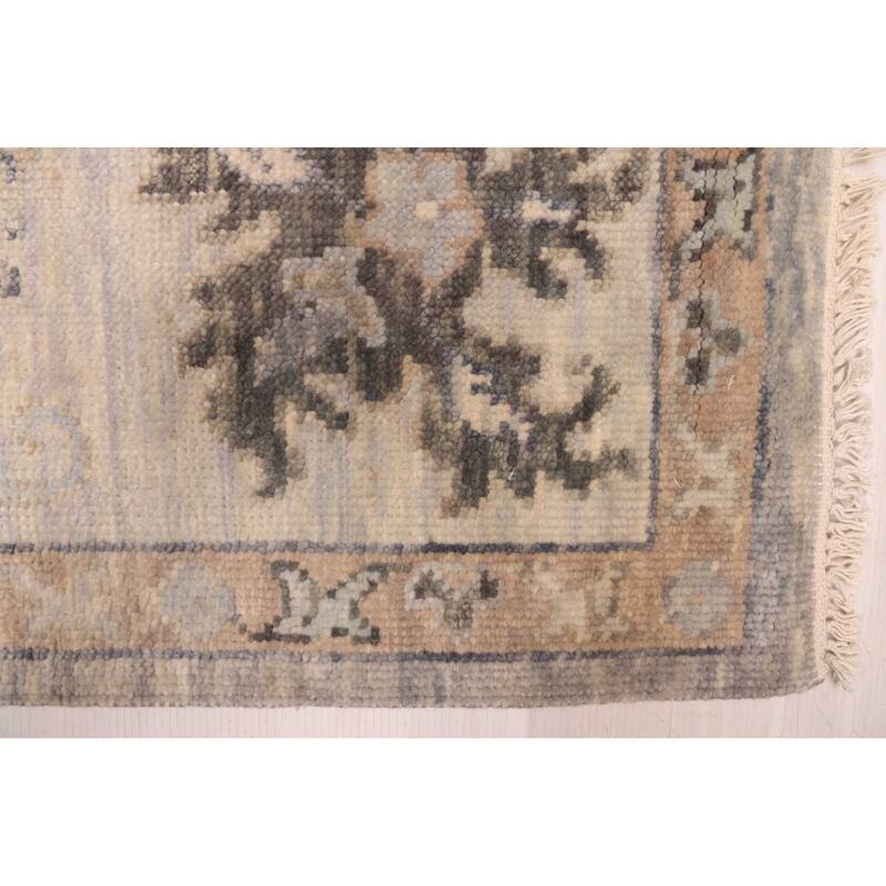 ECARPETGALLERY Hand-knotted Modern Oushak Grey Wool Rug - 9'1 x 12'3