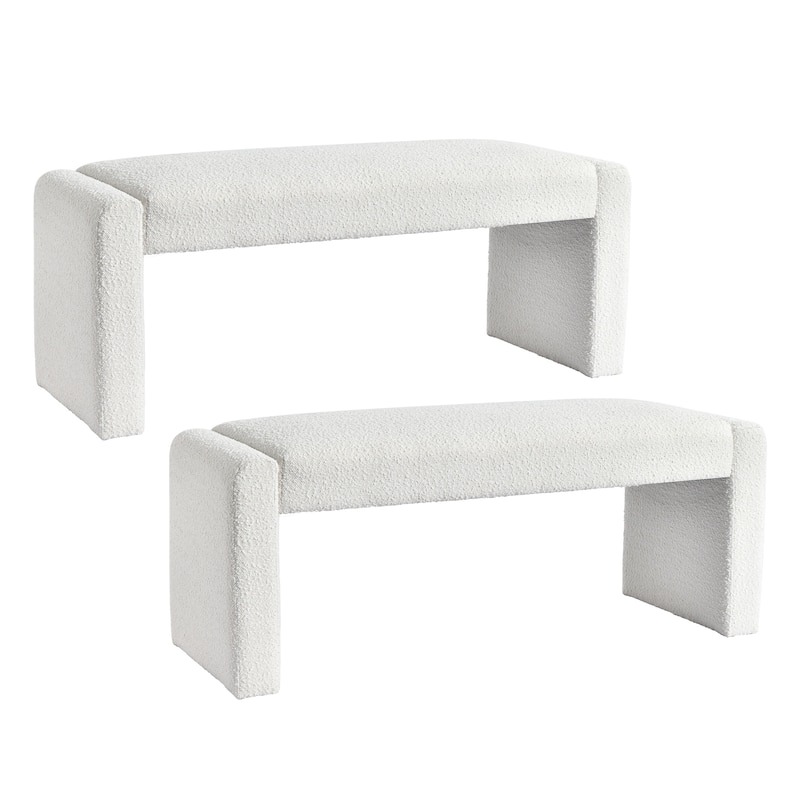Couture 48" L Boucle Upholstered Dining Bench