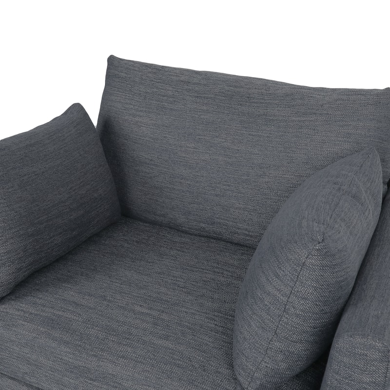 Gould Upholstered Club Chair with Accent Pillows by Christopher Knight Home